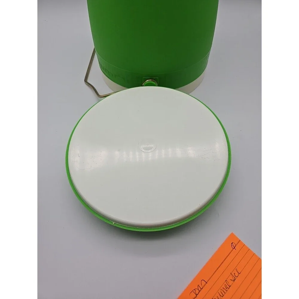 Vintage Olympian Therm-O-Ware Rare Bright Green Color Ice Bucket